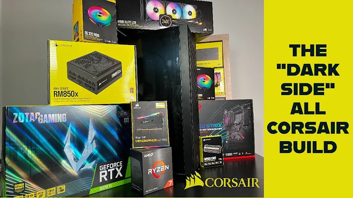 Corsair PC Build "THE DARK SIDE" | Ryzen 5800x | RTX 3070Ti | H150i Élite LCD | 7000D Airflow
