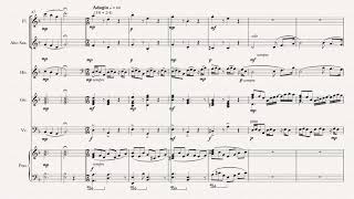 Rare Small Ensemble Composition ‘J12’ - Flute/Alto Sax/Horn in F/Classical Guitar/Cello/Piano