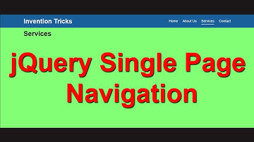 jQuery Single Page Navigation menu | jQuery navigation menu click to section smooth scrolling