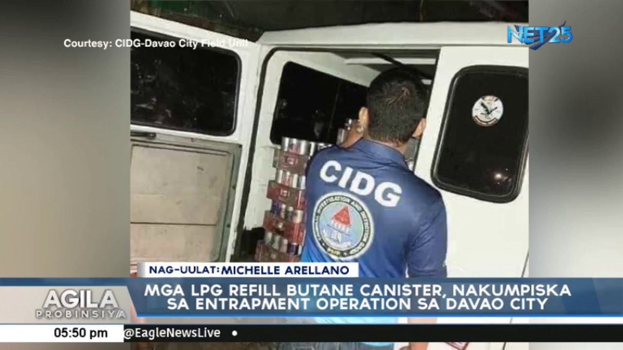 Mga LPG refill butane canister, nakumpiska sa entrapment operation sa Davao City YouTube