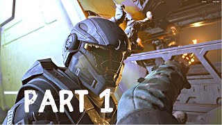 Third Person HALO: INFINITE Campaign as Noble Six Gameplay Part 1 - Warship Gbraakon