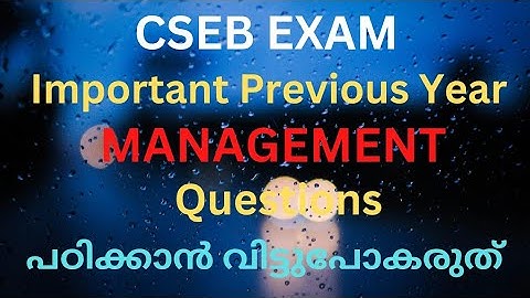 |CSEB EXAM|Important MANAGEMENT Questions|