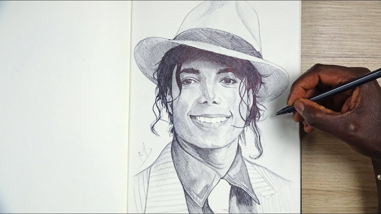 Himanshu Pandey  WIP Michael Jackson Pencil color sketch