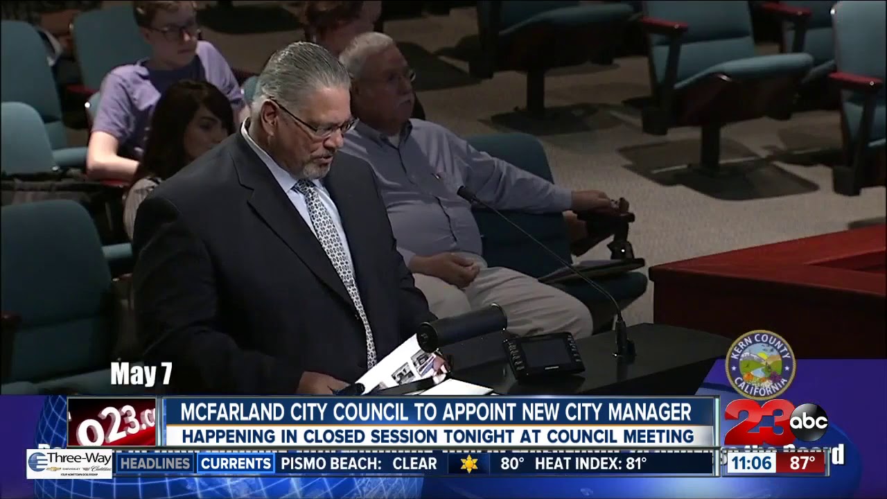 McFarland City Council set to appoint new city manager YouTube