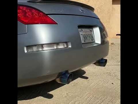 350z Muffler + Resonator delete very loud! - YouTube