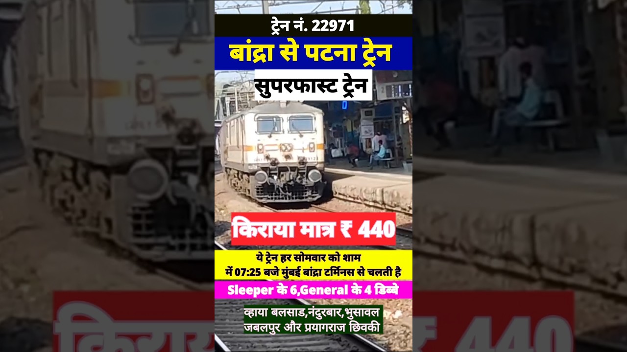 Bandra to Patna Superfast Express Fare Only Rs 440 | Travel And Info With Hanif