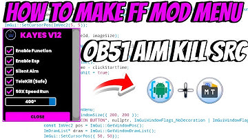 How To Make Free Fire  Mod Menu || OB51 Update Mod Menu Kaise Banaen |  Free Fire Hack Kaise Banaen