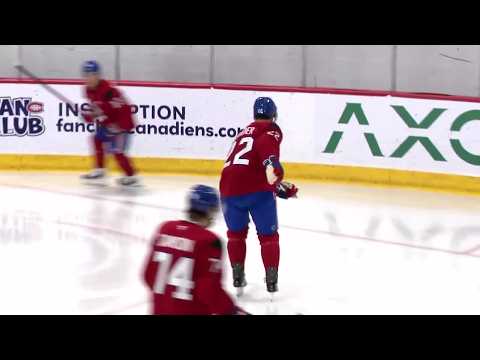 Chris Kreider patine avec ses nouveaux coéquipiers du CH