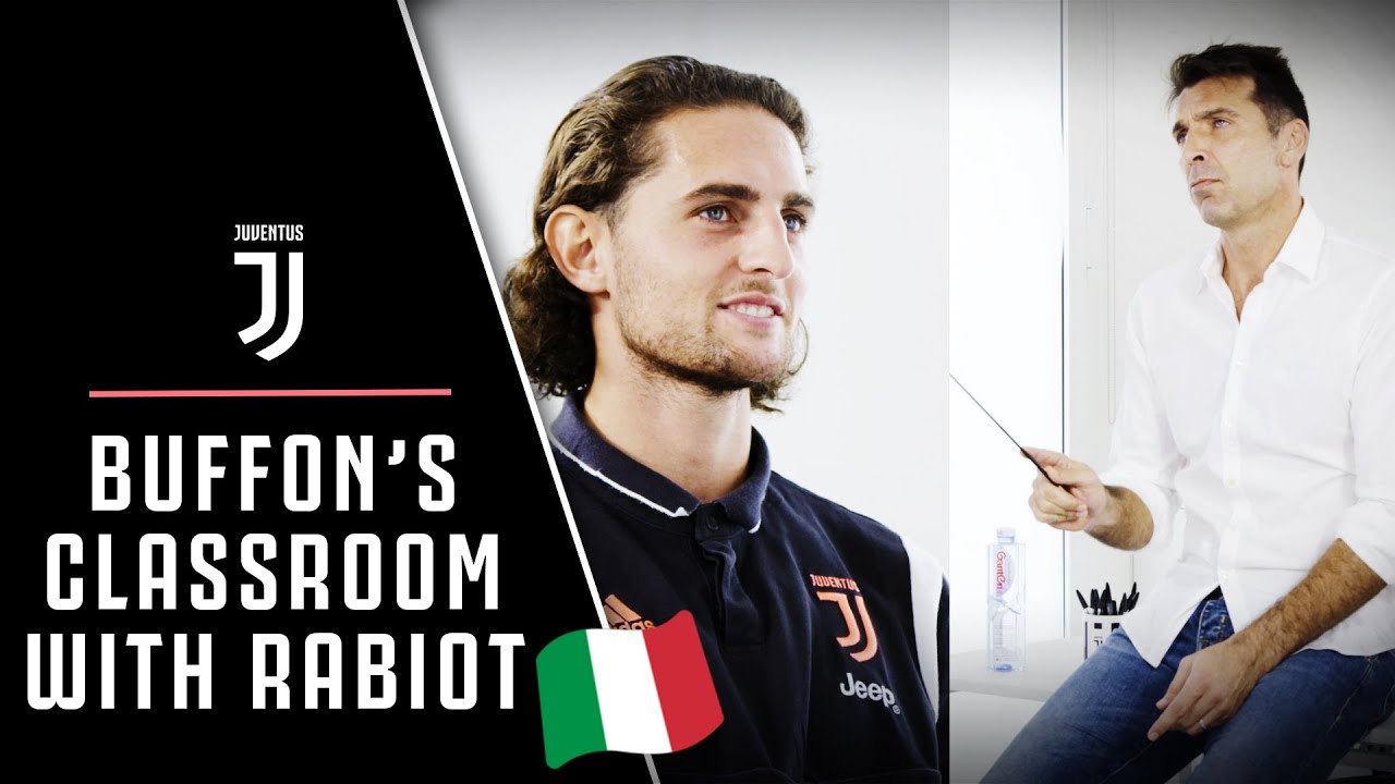 Gianluigi Buffon puts Adrien Rabiot’s Italian knowledge to the test | Buffon's Classroom!  😂🇮🇹