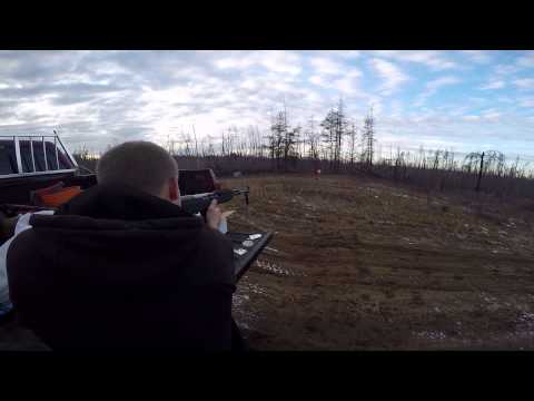 Shooting pumpkin loaded with tannerite (SKS)