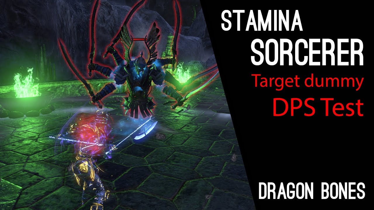 morrowind rebirth Stamina Sorcerer 6m Dummy DPS Test & analyze Parse - Dragon Bones