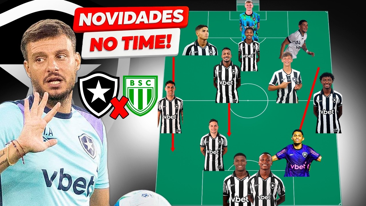 VEJA A ESCALAÇÃO DO BOTAFOGO PRO JOGO CONTRA O BOAVISTA! PRE JOGO BOTAFOGO X BOAVISTA