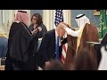 President Trump receives Saudi gold medal