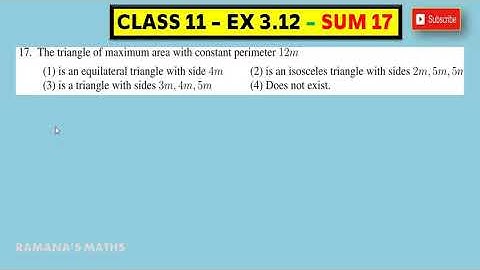 CLASS 11 - EX 3.12 - SUM 17