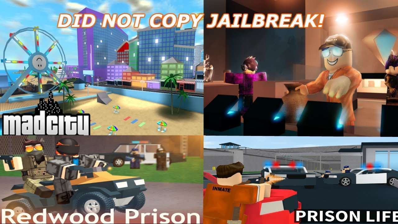 Mad City Did Not Copy Jailbreak Prison Life And Redwood Prison Came First Youtube - roblox mad city memes