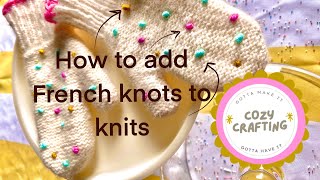 How to add French knots to knit
