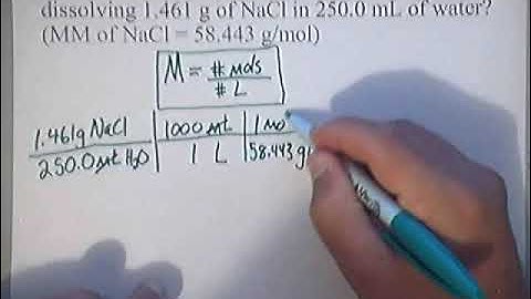 How to Calculate Molarity | Practice Problem #1 | Solution Chemistry | www.whitwellhigh.com