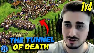 The Tunnel of DEATH | 1v4 AoE2