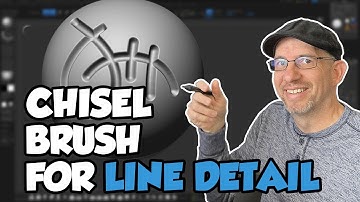 How to use the Chisel Brush to create clean detail lines in ZBrush