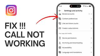 How to Fix Instagram Call not Working