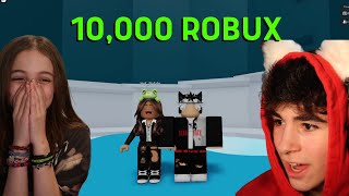 I raced my little sister for $10,000 ROBUX! (Tower of Hell Roblox)