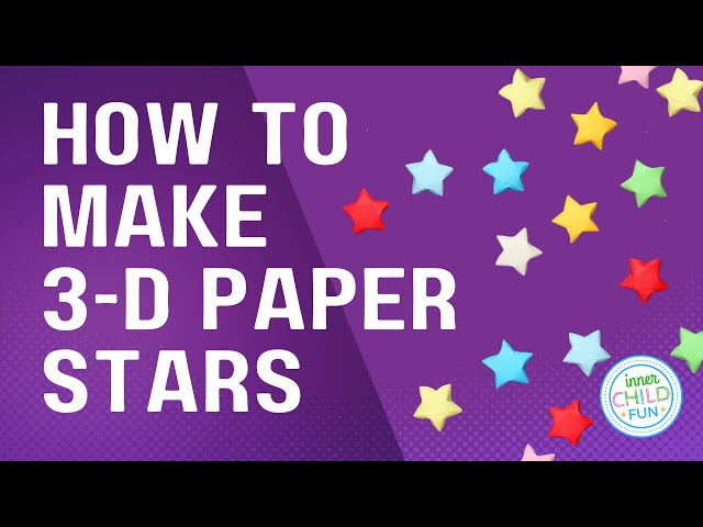 How To Make Paper Stars (3-D) - EASY step by step Origami Craft