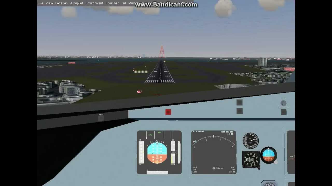 FlightGear 2.8 A smooth Airbus A318 ILS Landing YouTube