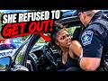 She Refused to Get Out — Police Drag Her From the Car