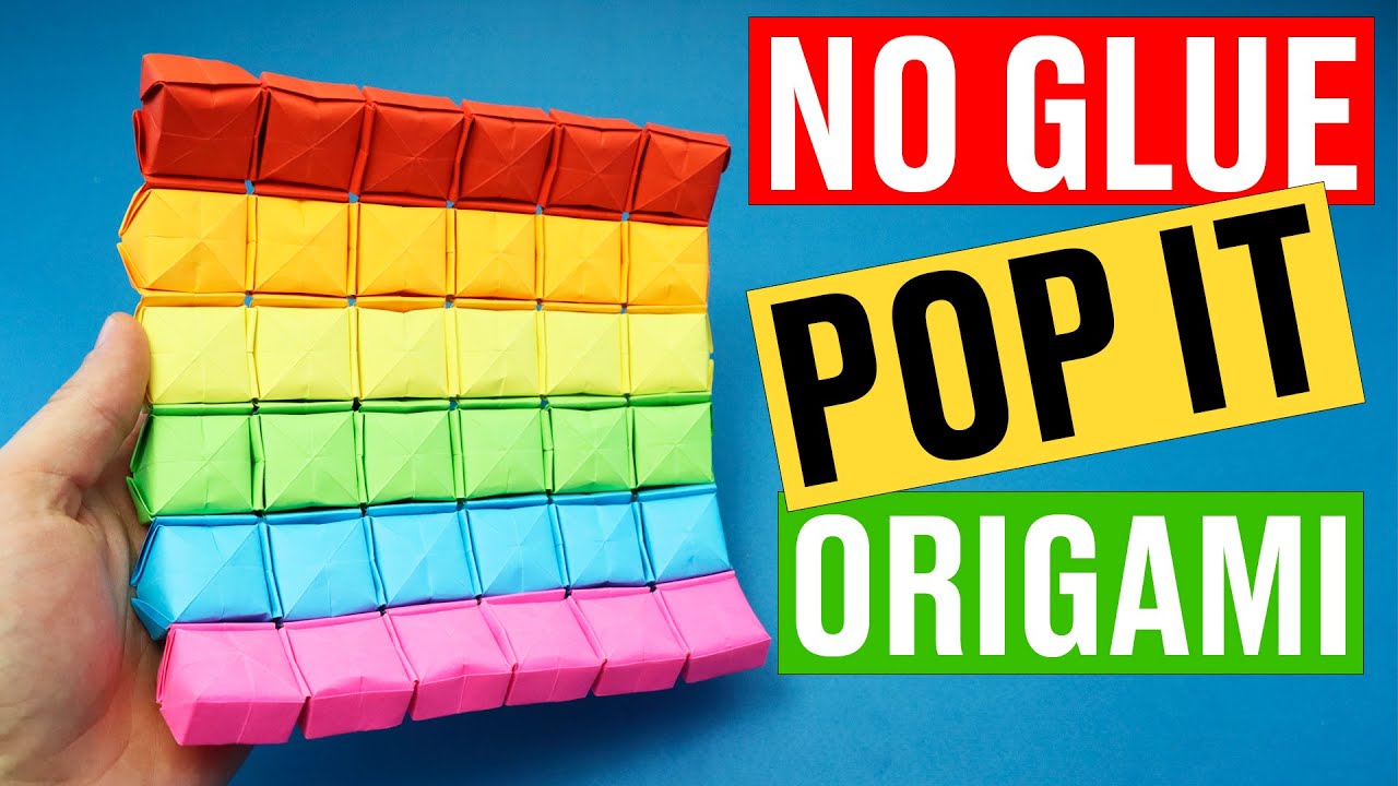 Origami POP IT NO GLUE ( Yakomoga ) YouTube