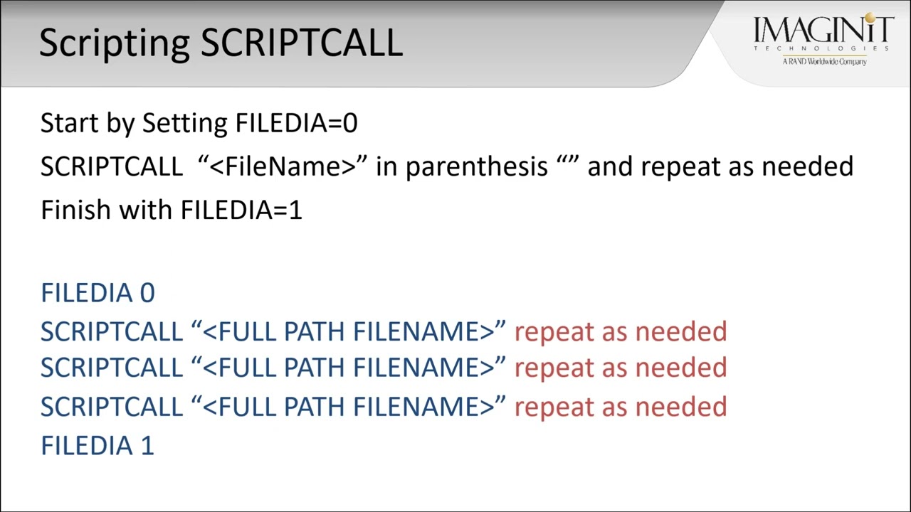 Run Multiple Scripts with SCRIPTCALL