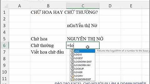 Công thức chuyển chữ viết hoa viết thường và viết hoa chữ cái đầu tiên trong Excel