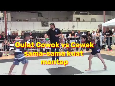 Gulat Cowok vs Cewek seru!  sama-sama kuat mantap #shorts