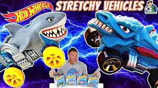 Hot Wheels Stretchy Vehicles  Sharkruiser, Crocrod Dragon, Blaster and Speed Spider