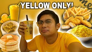 I ONLY ATE YELLOW FOOD FOR 24 HOURS CHALLENGE!