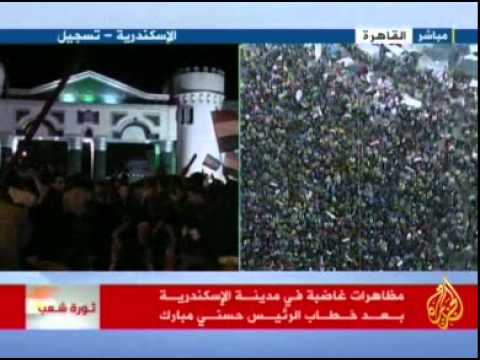 فيديو من التظاهرات الشعبية في مدينة اللإسكندرية