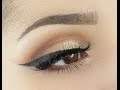 Glitter &amp; winged liner -how to apply glitter - kurlykaya