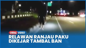 Detik-detik Relawan Ranjau Paku Dikejar Tukang Tambal Ban Pakai Bambu di Jaktim