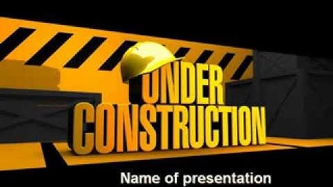 Closed Under Construction PowerPoint Template by PoweredTemplate.com