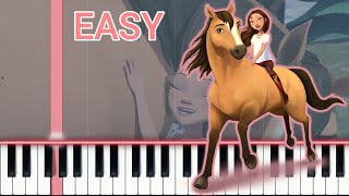 Video thumbnail of "Spirit Riding Free Opening Theme | Easy Piano Tutorial | Simple Piano"