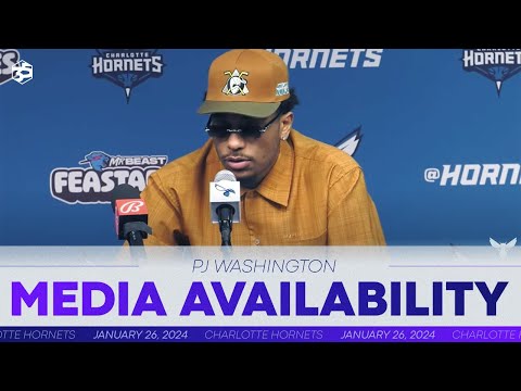 Hornets vs Rockets: PJ Washington Jr Postgame Media Availability | 1/26/2024