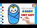 How to Draw a Cute Baby 👶  Easy Step by Step Drawing for Kids
