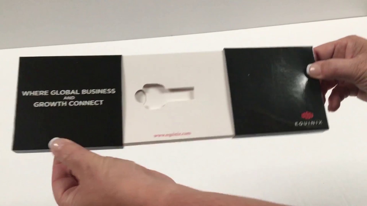 presentation packaging centre opening usb card presentation box
