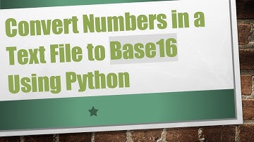 Convert Numbers in a Text File to Base16 Using Python