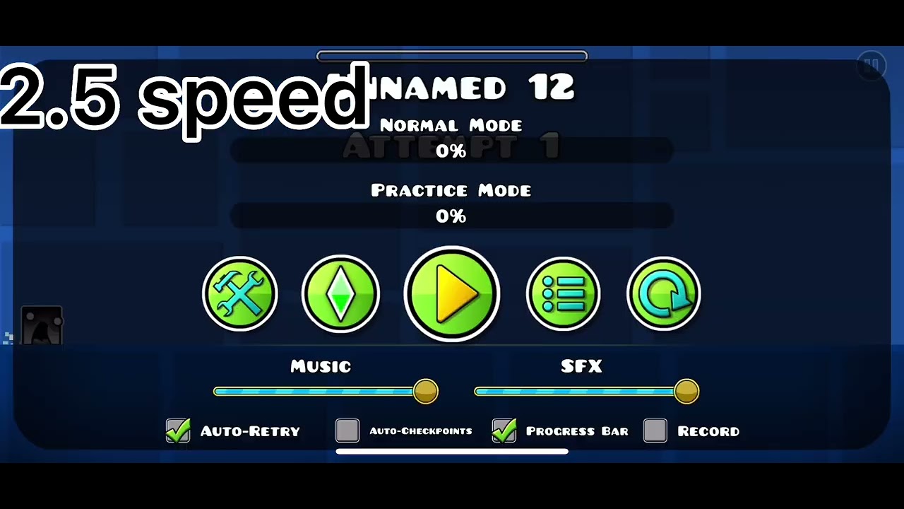 Geometry Dash practice mode song, but it keeps speeding up - YouTube
