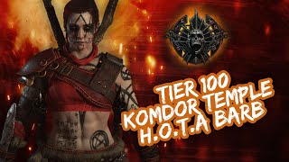 Komdor Temple: Tier 100 Nightmare Dugeon (HoTa Barb) - Diablo 4