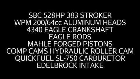SBC 528HP 383 STROKER ENGINE DYNO RUN FOR AUSTIN BLOOM BY WHITE PERFORMANCE AND MACHINE