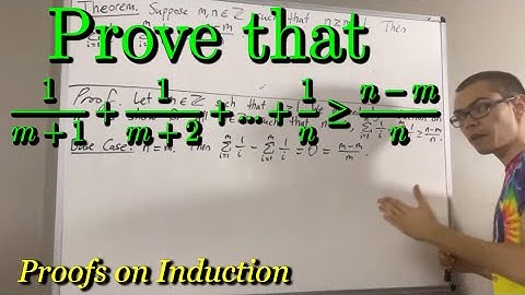 Prove that 1/(m+1) + 1/(m+2) + ... + 1/n ≥ (n - m)/n [ILIEKMATHPHYSICS]