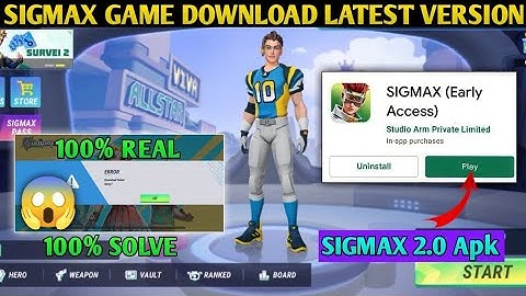 Download Now Sigmax 2.0 Game On Mobile 😱/How To Download Sigmax 2.0 Game On Mobile 