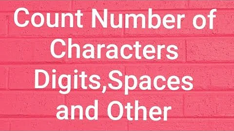 Count Number of Characters,Numbers,Spaces in a string using java