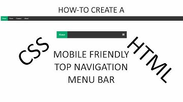How-to Mobile Friendly Responsive Top Navigation HTML and CSS